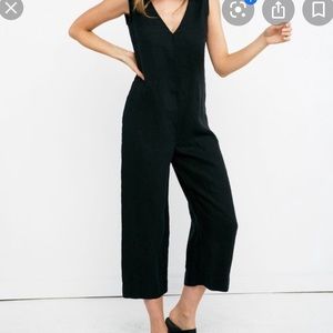 Elizabeth Suzann Mara Jumpsuit in S-R Black Silk